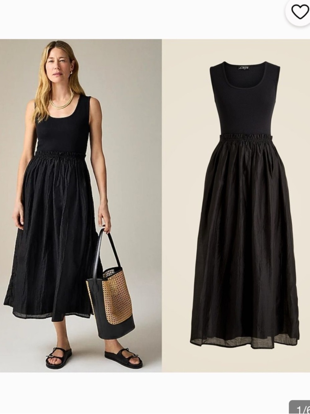 New J.Crew Gathered Waist Mixy Dress